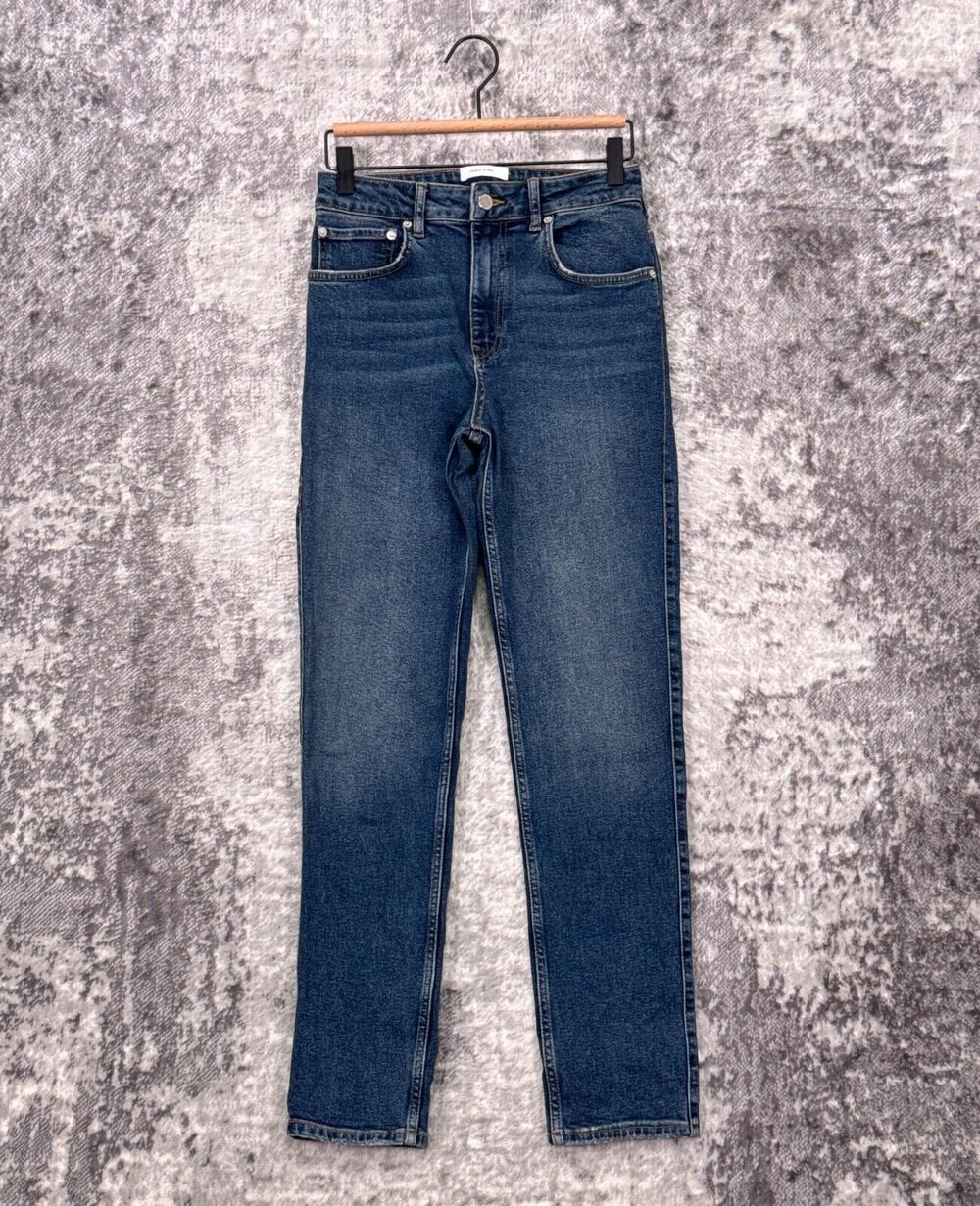 Anine Bing Jeans 24 Womens High Rise Slim Tapered Straight Denim